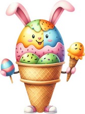 Watercolour Easter Icecream