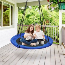 100cm Giant Nest Web Rope Hanging Tree Kids Swing Seat Round Backyard Playground