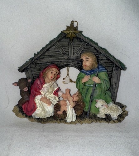 Vtg nativity scene ornament - vtg,