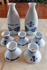 Vintage Sake Set. 5 Cups & 2