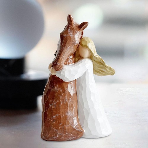Girl and horse - and, statue