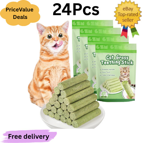 Cat grass teething - stick, 24pcs
