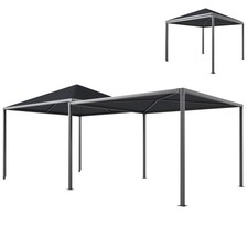 Outsunny 3x3m Garden Gazebo, Extendable Awning, Refurbished