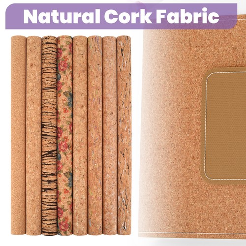 Wood grain cork fabric - grain, sheet