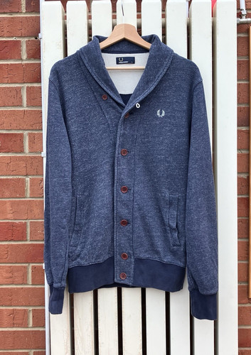Fred perry cardigan blue shawl - cardigan,