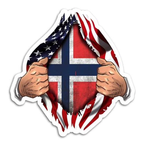 Gift sticker norway flag - sticker,