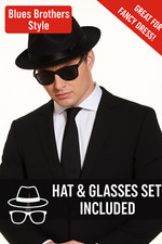 Blues Brothers Hat and Glasses