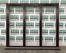 ALUMINIUM BIFOLDING PATIO DOORS SLIDING BIFOLDS BROWN WHITE EXTERNAL EXTERIOR