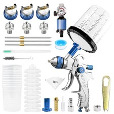 HVLP Air Paint Spray Gun Kits 1.4/1.7/2.0MM Nozzles Car Auto Primer Gravity Feed