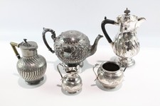 Silver Plate Victorian Style Teapots Pitchers Vintage Collection 2299g