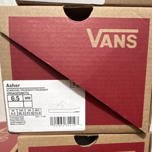 Vans asher true white - asher, women's