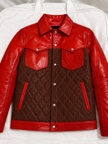 Men red cowhide brown - cowhide,