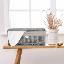 New Grey Painted Lid Wicker