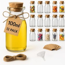 Glass jars with cork - jars, lids