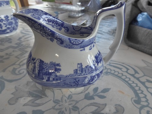 Spode blue italian milk jug - blue,