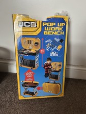 JCB Children's Play Pop-Up Workbench and Tool Set with Drills Educational Toy
