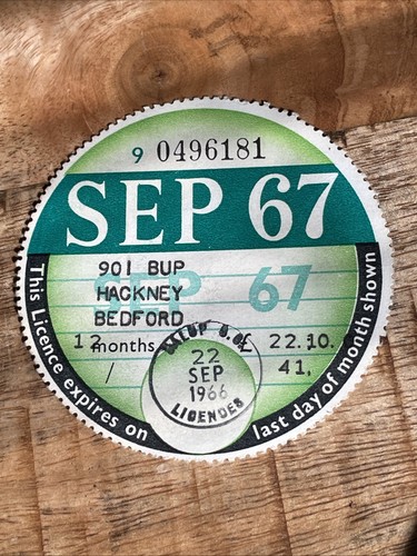 Vintage old tax disc - tax,