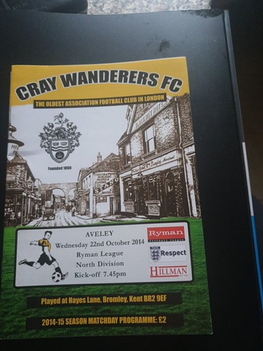 Cray wanderers aveley 22nd - cray,
