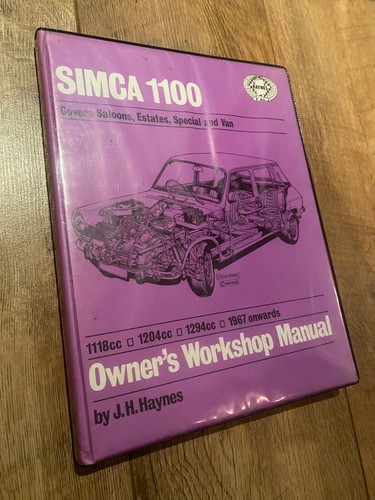 Simca 1100 haynes workshop - simca,