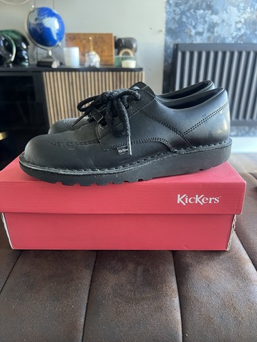Kickers boys black leather - boys,