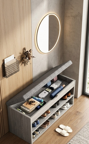 Two layer shoe - rack, storage