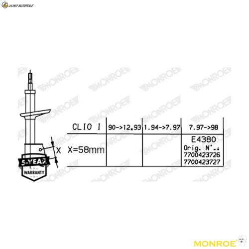 Shock absorber g7485 for - shock,