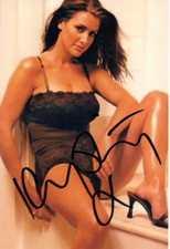 TV PRESENTER/DANCING: KIRSTY GALLACHER SIGNED 6x4 SEXY MODELLING PHOTO+COA
