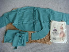 Vintage 1950's Vogue Couturier Design Dress & Bolero Pattern No 794 Complete