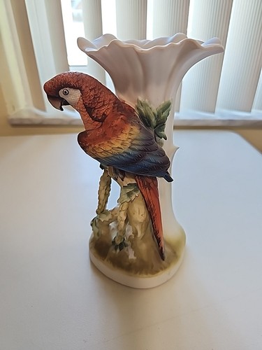 Lefton china macaw vase - lefton,