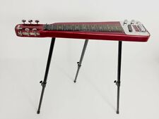 Haze Solid Body Electric LAP Steel Guitar, Metallic Red Glass Tone Bar HSLT 1930