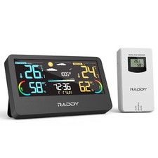 Raddy WF-55C PRO Weather Station Wireless Indoor Outdoor Thermometer Hygrometer