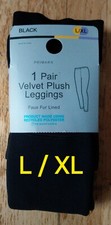 Velvet Plush Leggins. Black