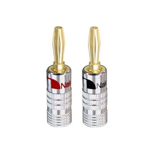 Pack gold banana plug - of,