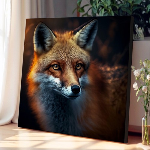 Fox photograph canvas wall - photograph,