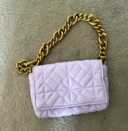 Zara lilac faux leather mini - lilac,