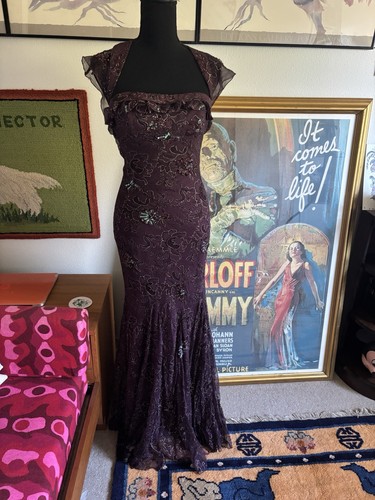 Nina austin beaded silk gown - nina,