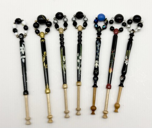 Hand painted lace - hand, bobbins