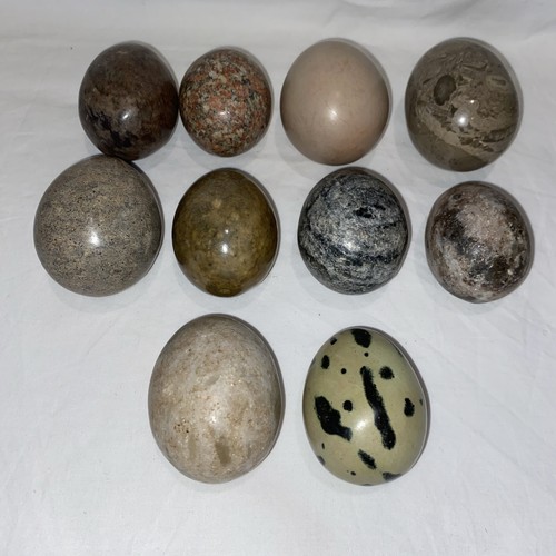 Stone eggs granite marble - 10,