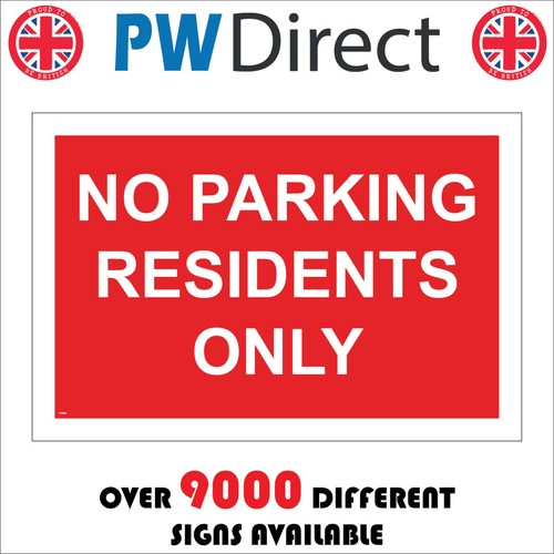 Sign parking residents only - sign,