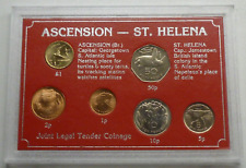 ASCENSION - ST. HELENA 6-COIN UNCIRCULATED SET 1984 in Sandhill Case 1p - £1