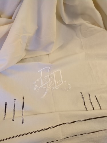 French sheet monogrammed - sheet, &
