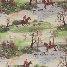 The Hunt Scene Fabric Print