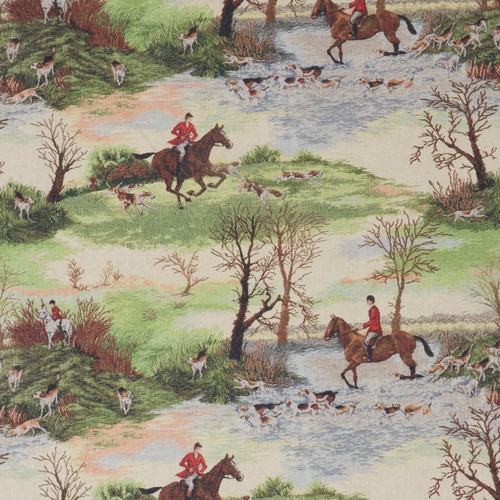The hunt scene fabric - the,