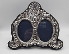 NICE MODERN DOUBLE STERLING SILVER PICTURE FRAME LONDON 1987
