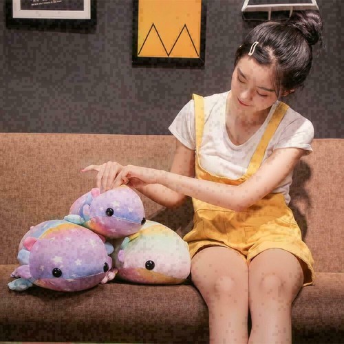 Colorful plush dinosaur fish