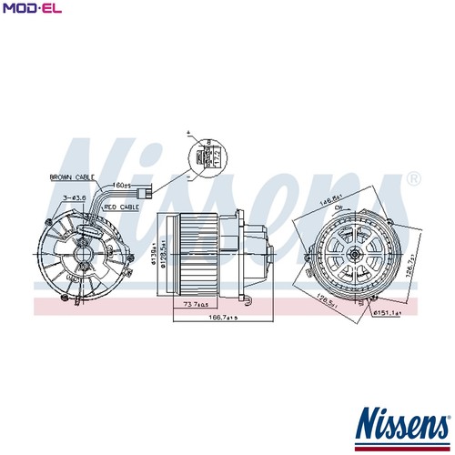 Interior blower 87599 for - 87599, mini