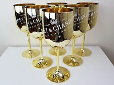 6x Moet & Chandon Gold Ice Imperial Acrylic Champagne Glasses 