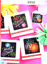CROSS STITCH CHART DIWALI CARDS - FESTIVAL OF LIGHT (841G)