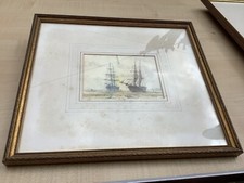 ANTIQUE / VINTAGE WATERCOLOUR OF NORTH EAST SAILING VESSELS BY ARTIST PETER KNOX