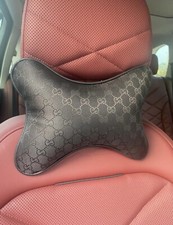 2x BLACK Car Headrest Neck Support Pillow Pair Comfortable Styling UK STOCK